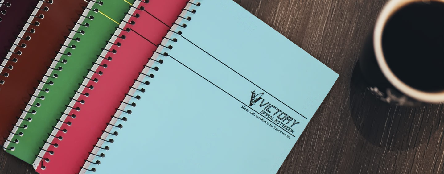 Victory Notebooks:<p>made with excellence</p>